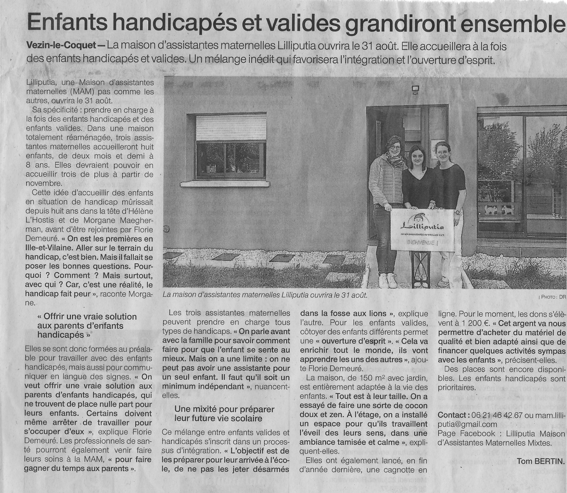 Article Ouest-France 16/07/2020